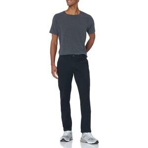 Amazon Essentials Pants Mens 36x32 Black Slim Fit Stretch Chino Casual New NWT